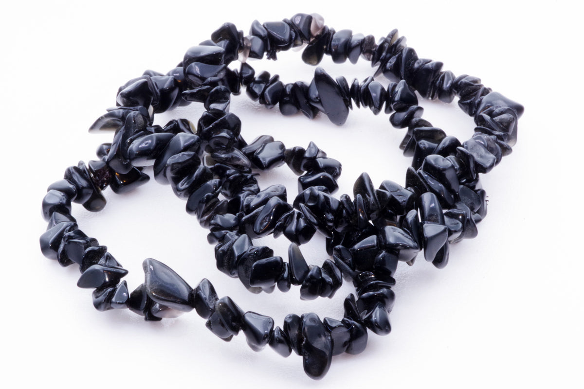 Obsidian bracelet – Chips - www.Crystals.eu