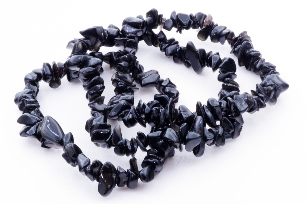 Obsidian bracelet – Chips - www.Crystals.eu