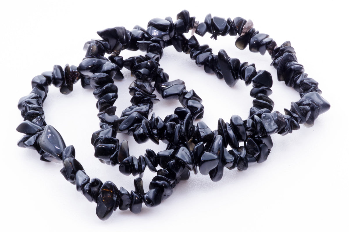 Obsidian bracelet – Chips - www.Crystals.eu