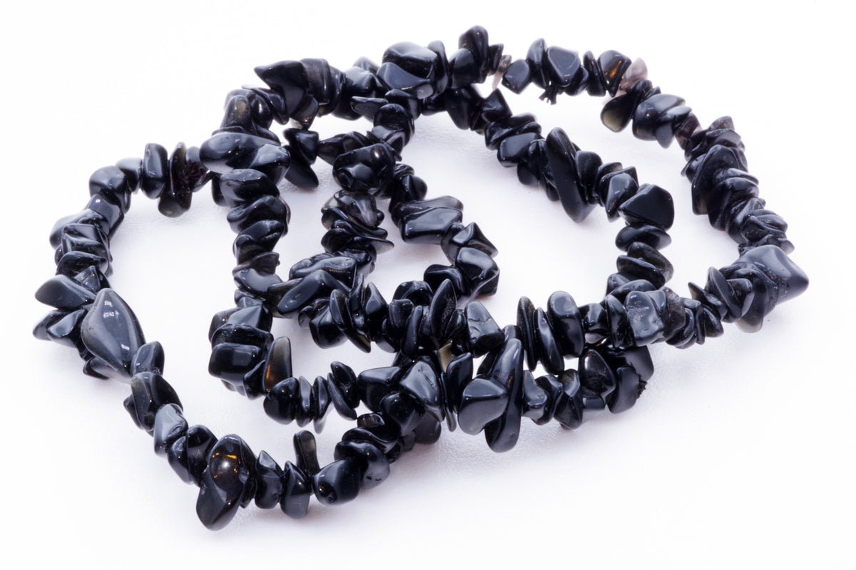 Obsidian bracelet – Chips - www.Crystals.eu