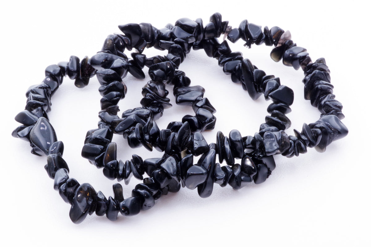 Obsidian bracelet – Chips - www.Crystals.eu