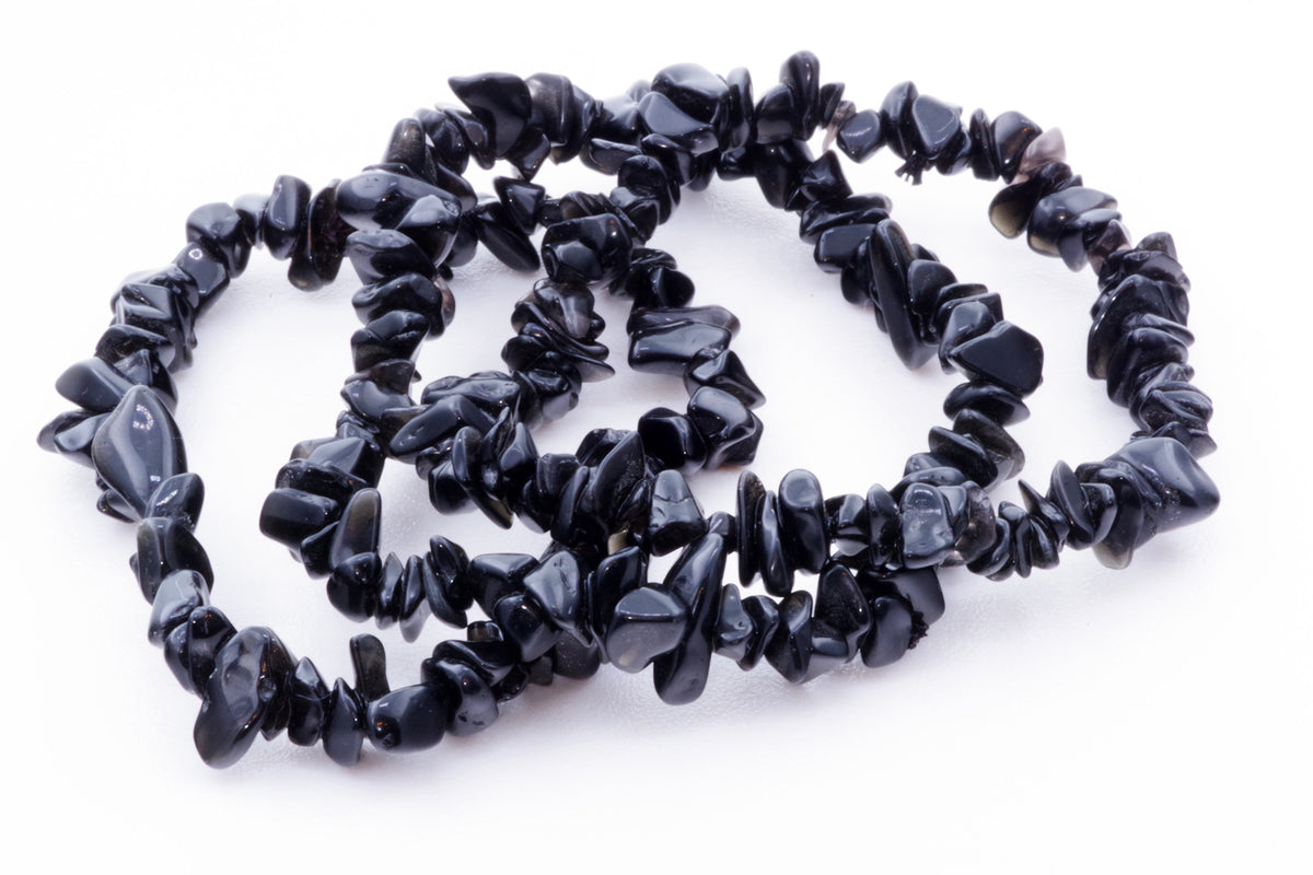 Obsidian bracelet – Chips - www.Crystals.eu