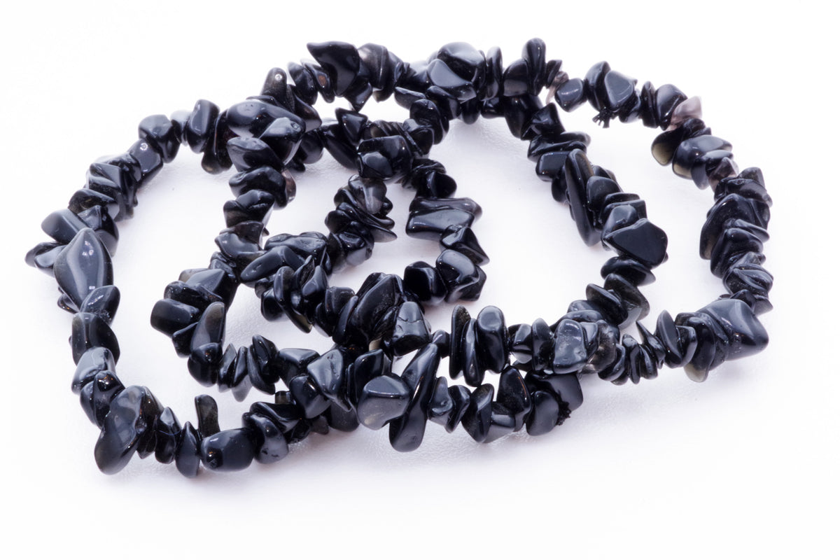 Obsidian bracelet – Chips - www.Crystals.eu