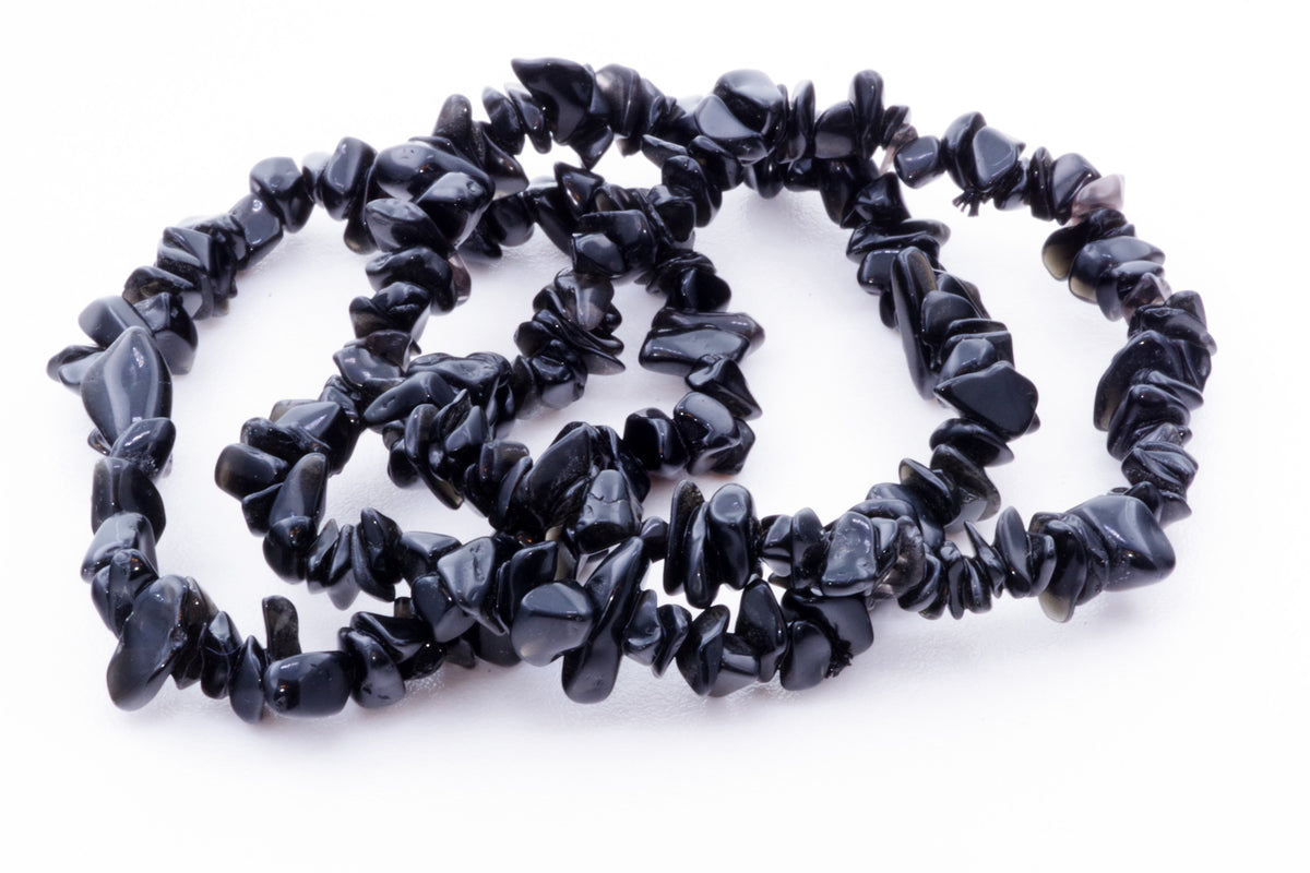 Obsidian bracelet – Chips - www.Crystals.eu