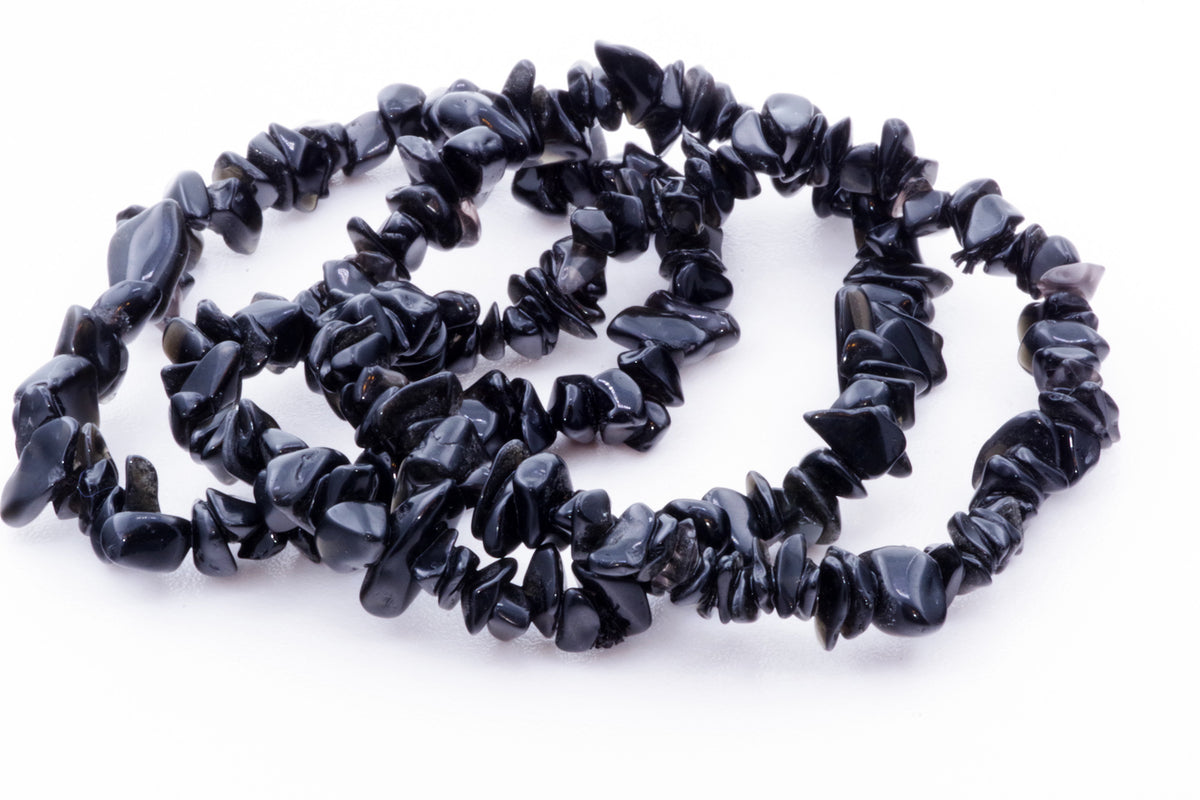 Obsidian bracelet – Chips - www.Crystals.eu