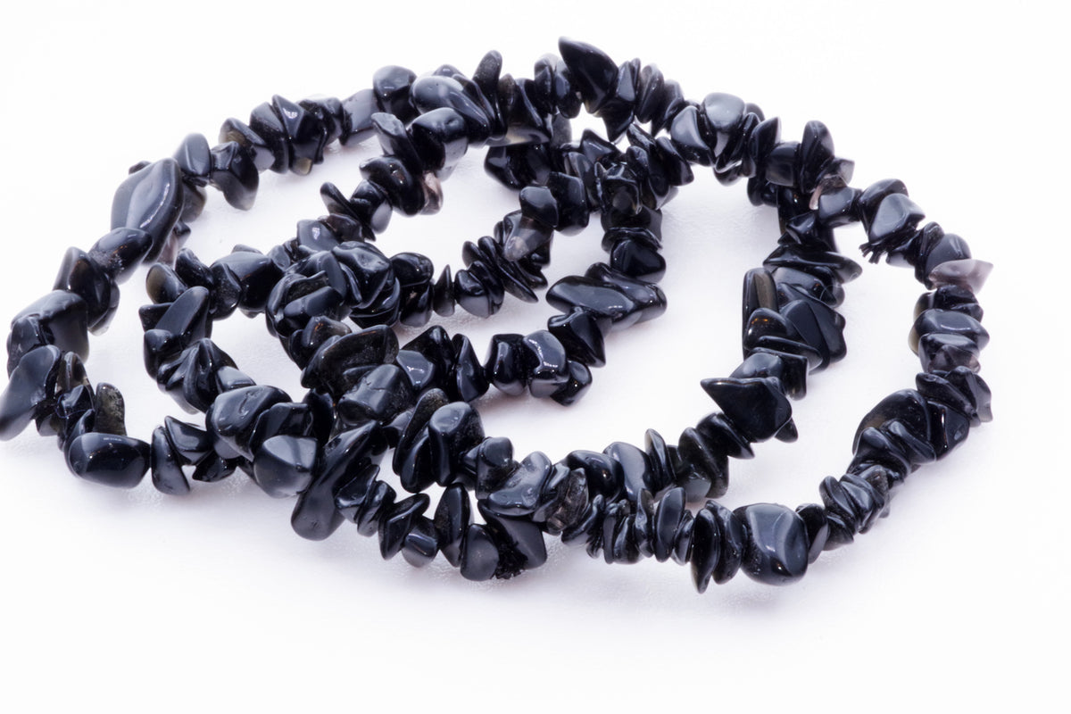 Obsidian bracelet – Chips - www.Crystals.eu