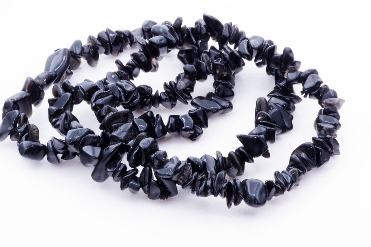 Obsidian bracelet – Chips - www.Crystals.eu