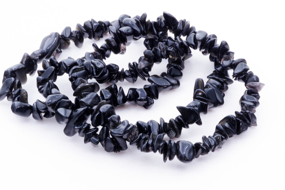 Obsidian bracelet – Chips - www.Crystals.eu