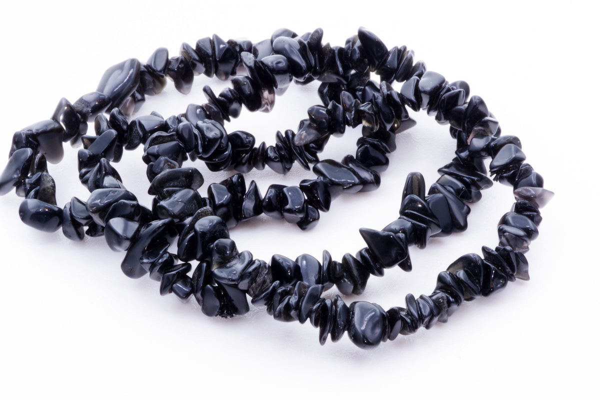 Obsidian bracelet – Chips - www.Crystals.eu