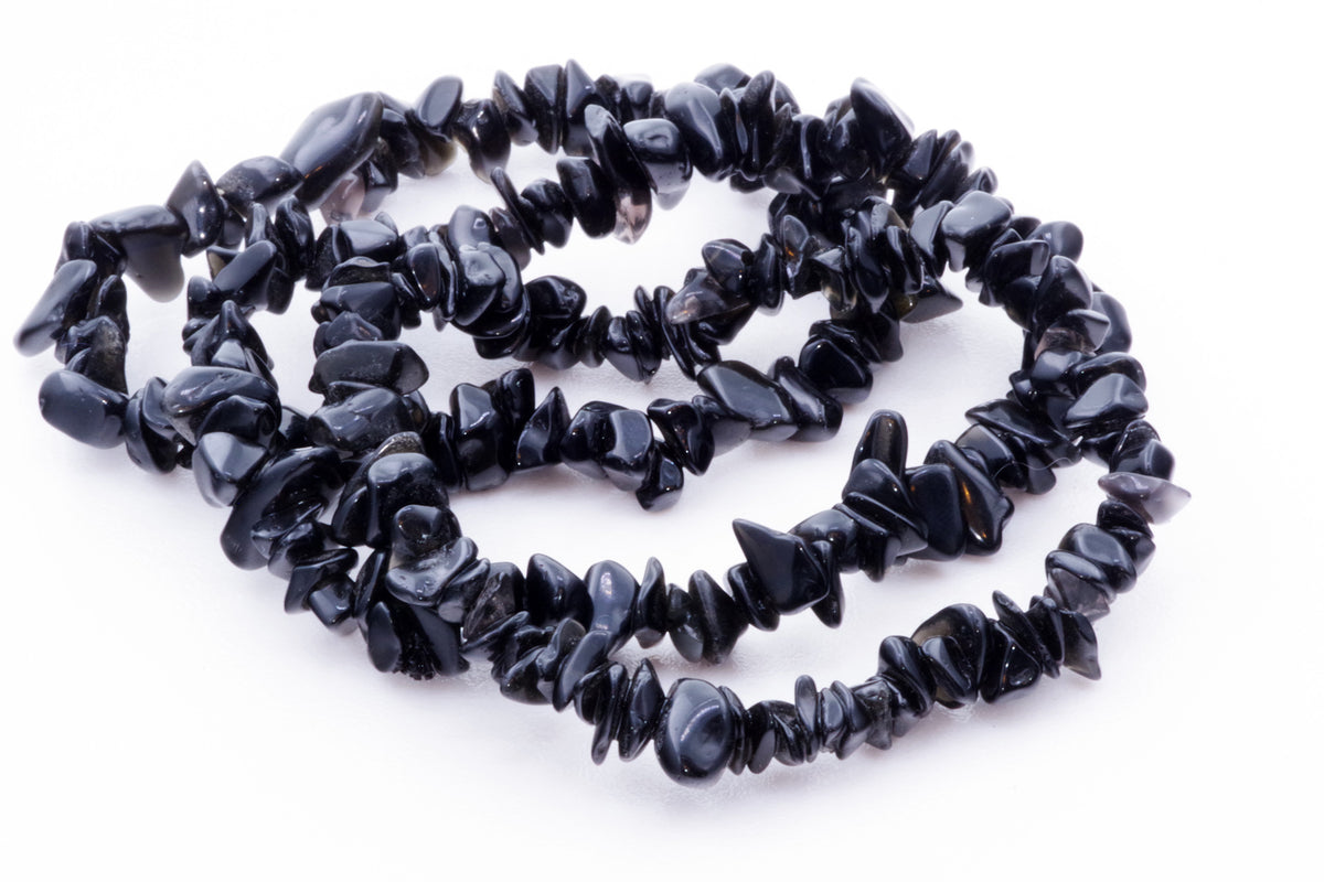 Obsidian bracelet – Chips - www.Crystals.eu
