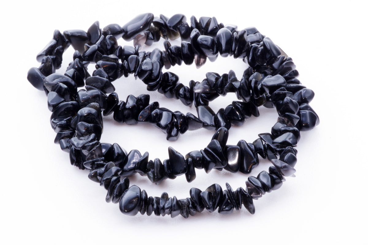 Obsidian bracelet – Chips - www.Crystals.eu
