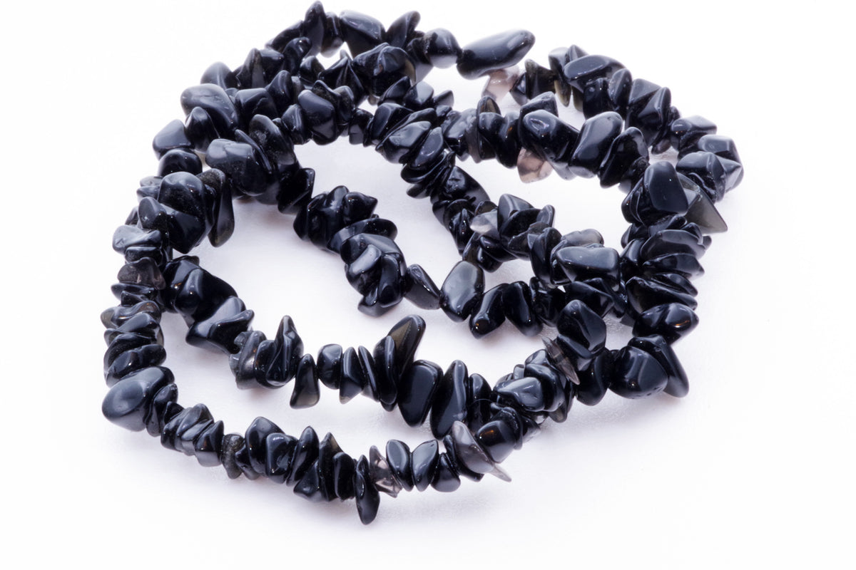 Obsidian bracelet – Chips - www.Crystals.eu