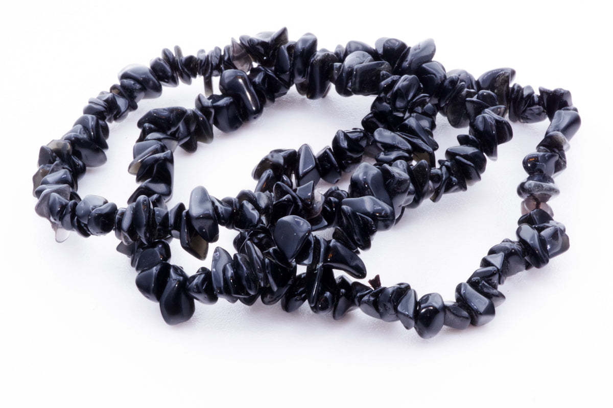 Obsidian bracelet – Chips - www.Crystals.eu