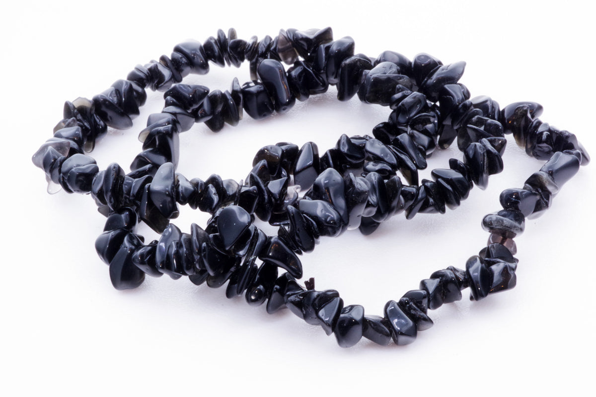 Obsidian bracelet – Chips - www.Crystals.eu