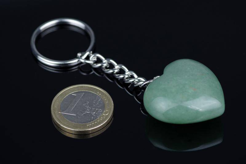 Aventurine keychain – Heart