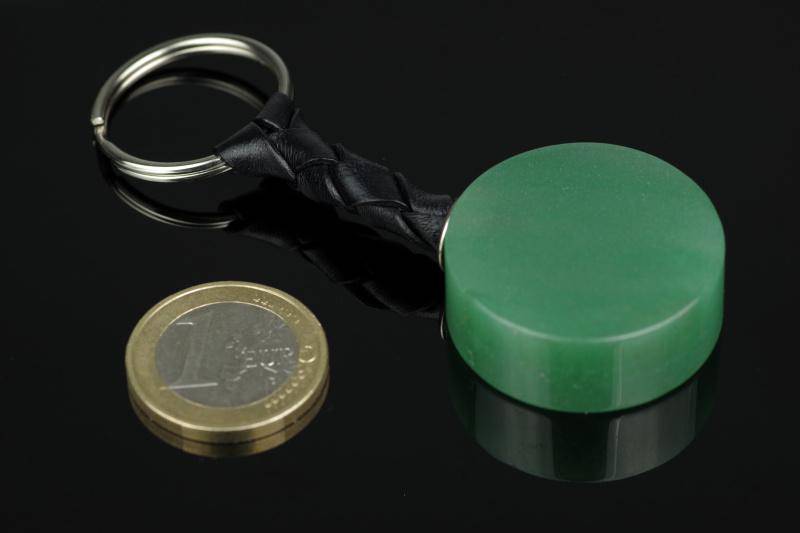 Aventurine keychain – Leather