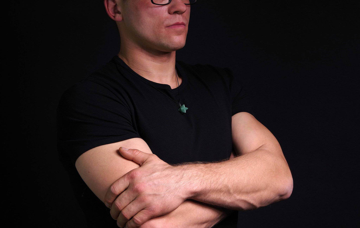 Aventurine pendant – Merkabah