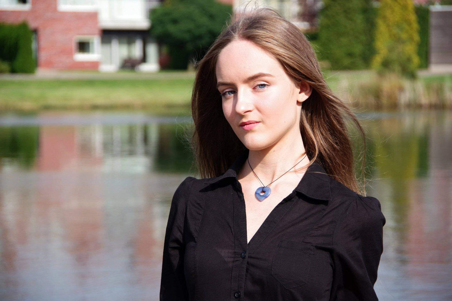 Blue quartz pendant – Fashion Heart