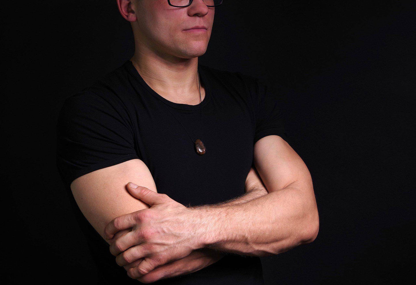 Chiastolite B pendant – Drop