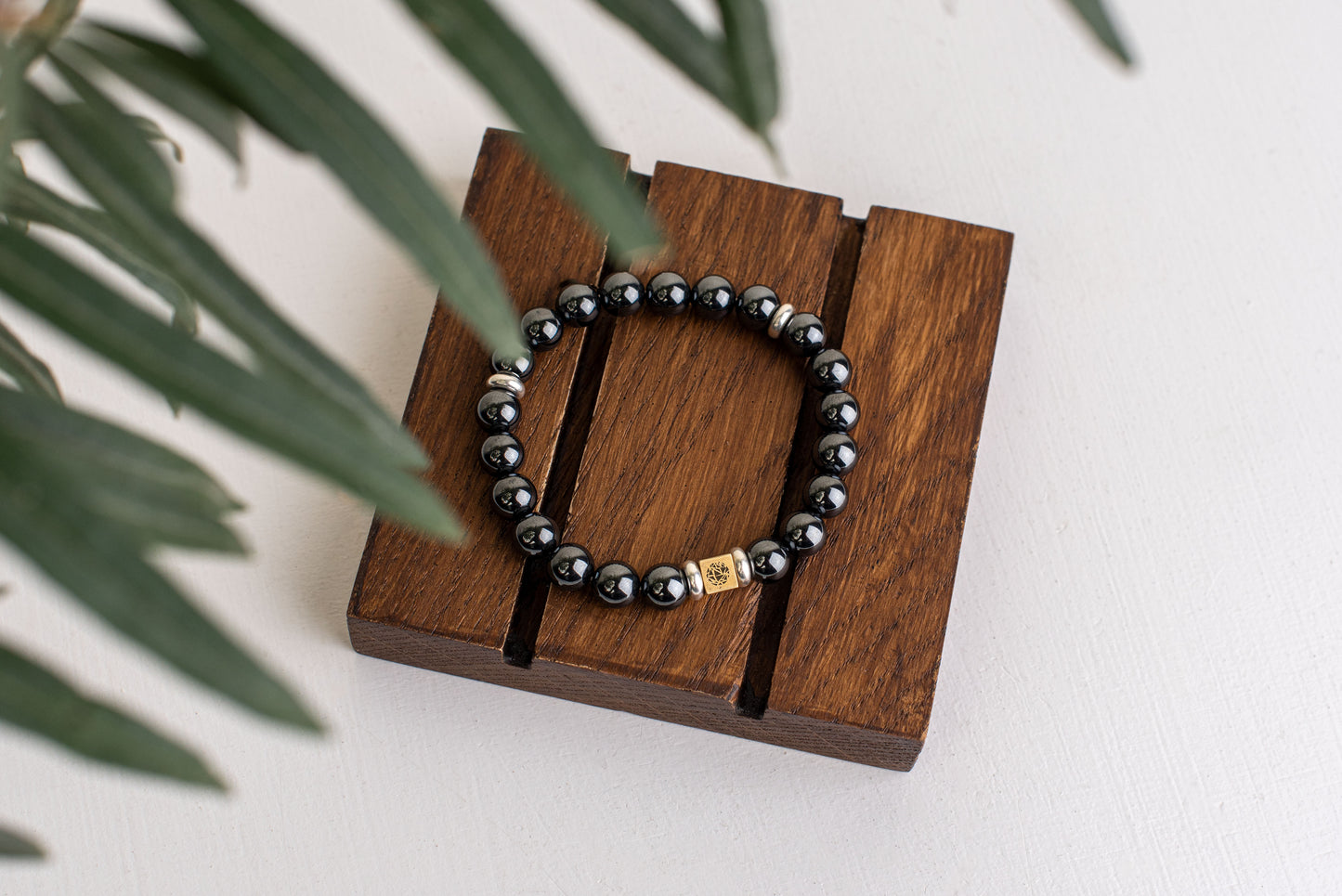 Hematite bracelet – 925 silver - 8mm - www.Crystals.eu