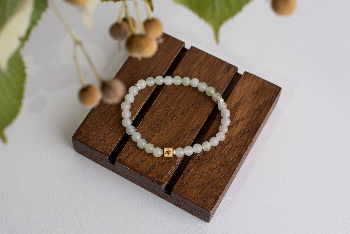 Jade bracelet – 925 silver - 6mm - www.Crystals.eu