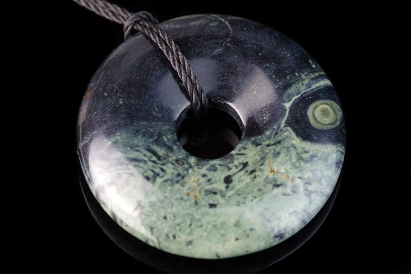 Kambaba Jasper pendant – Donut 30mm