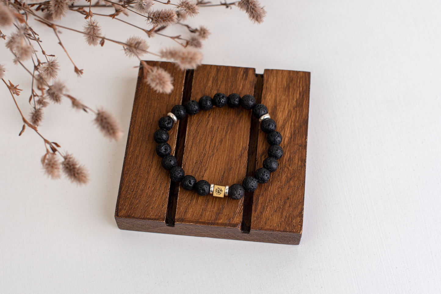 Lava bracelet – 925 silver - 8mm - www.Crystals.eu