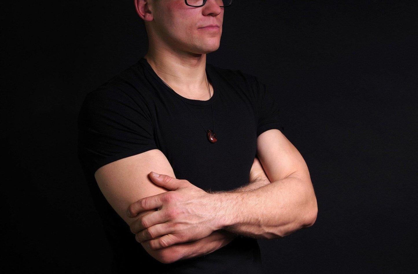 Mahogany obsidian pendant – Drop