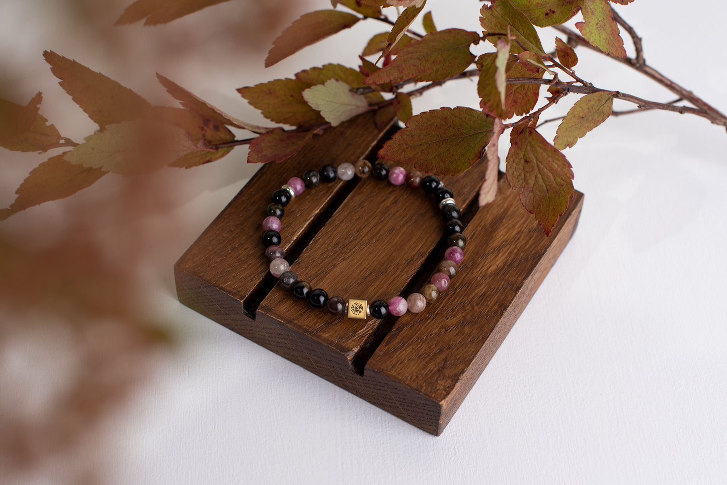 Tourmaline multi-color bracelet – 925 silver - 6mm - www.Crystals.eu