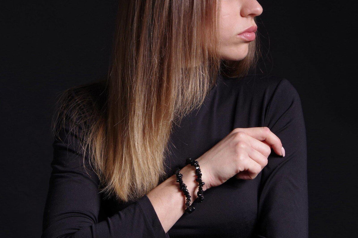 Obsidian bracelet – Chips