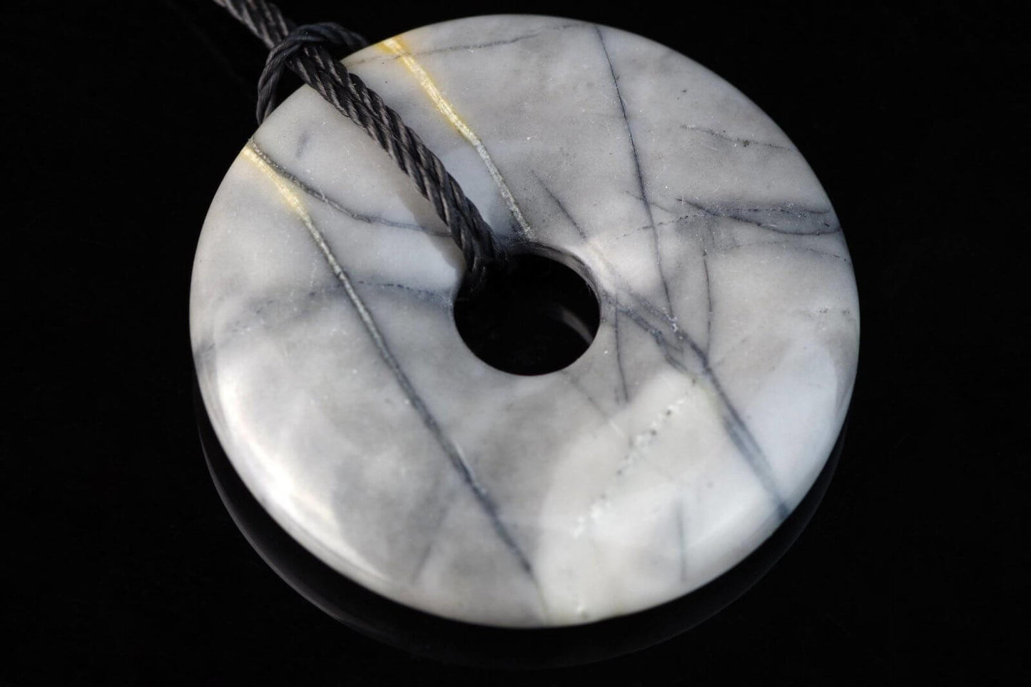 Picasso Jasper pendant – Donut 30mm