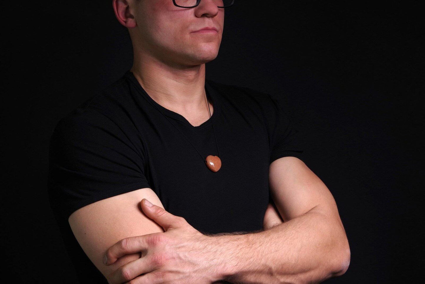 Red Aventurine pendant – Heart