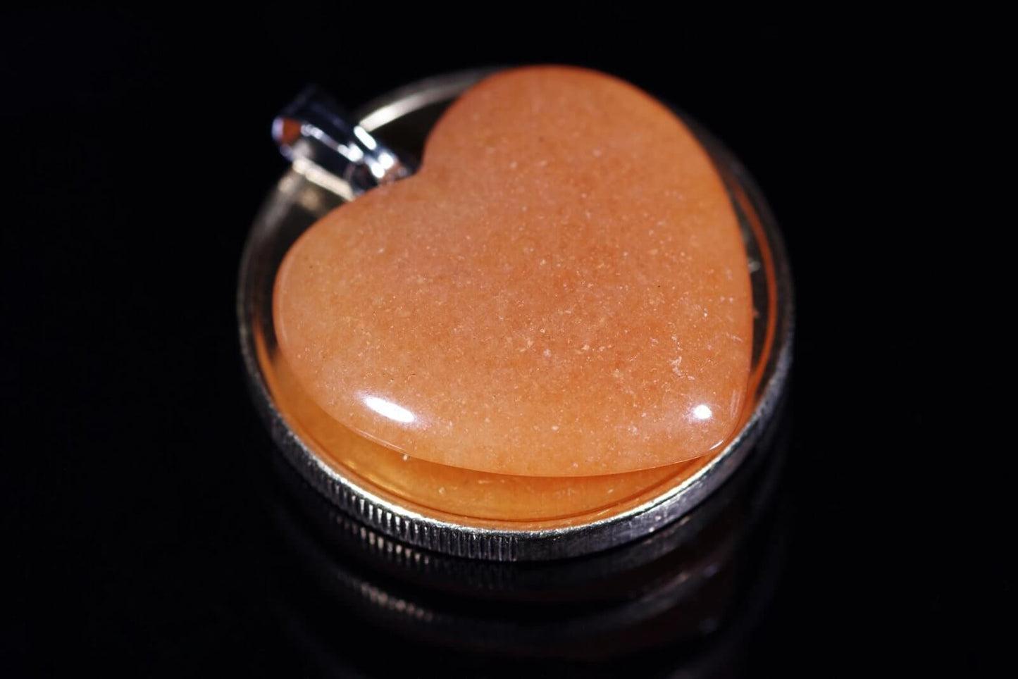 Red aventurine pendant – Heart