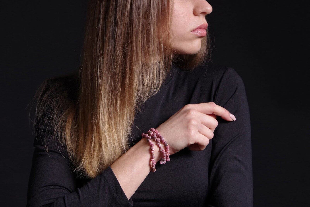 Rhodonite bracelet – Chips