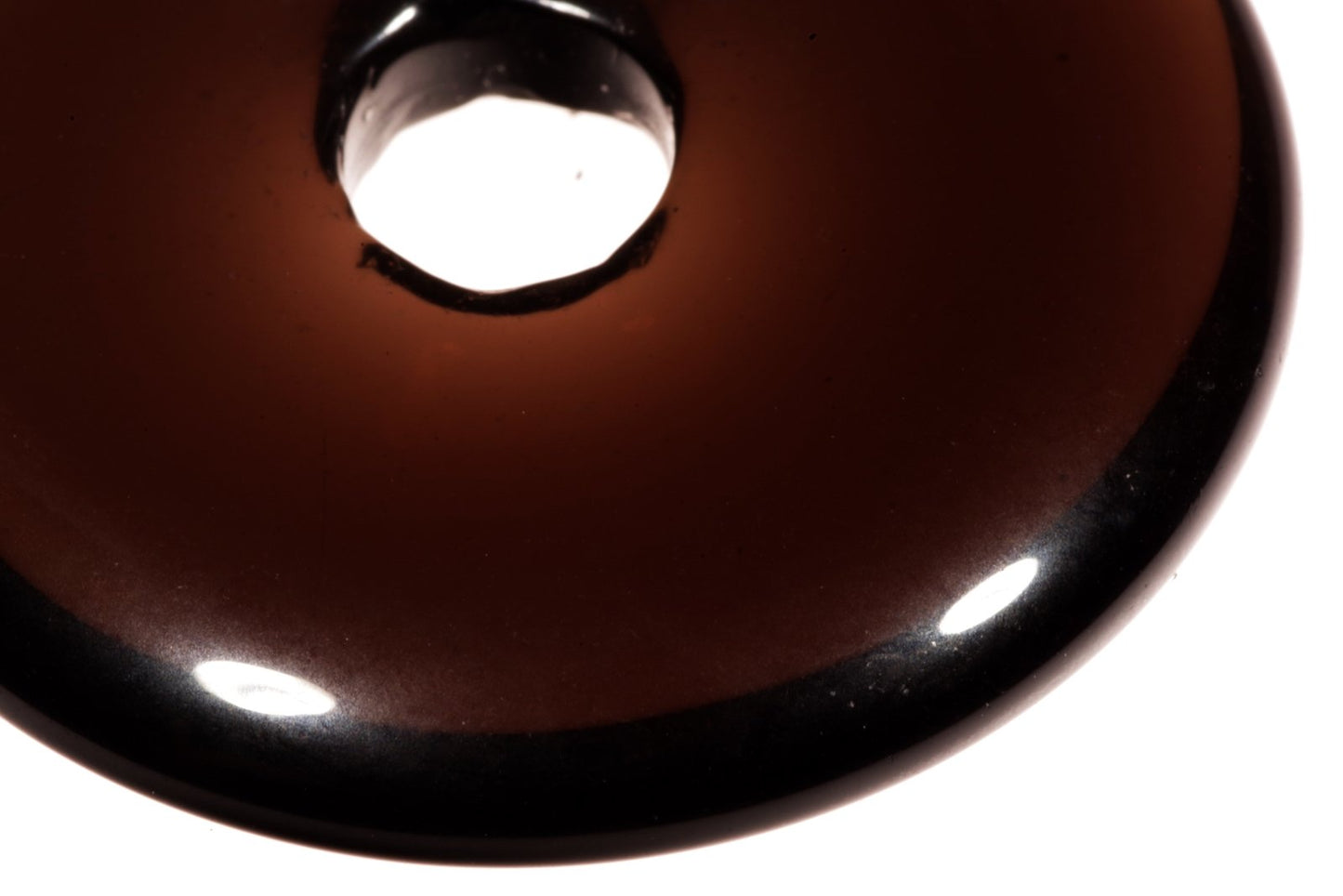 Smoky quartz pendant – Donut 30mm