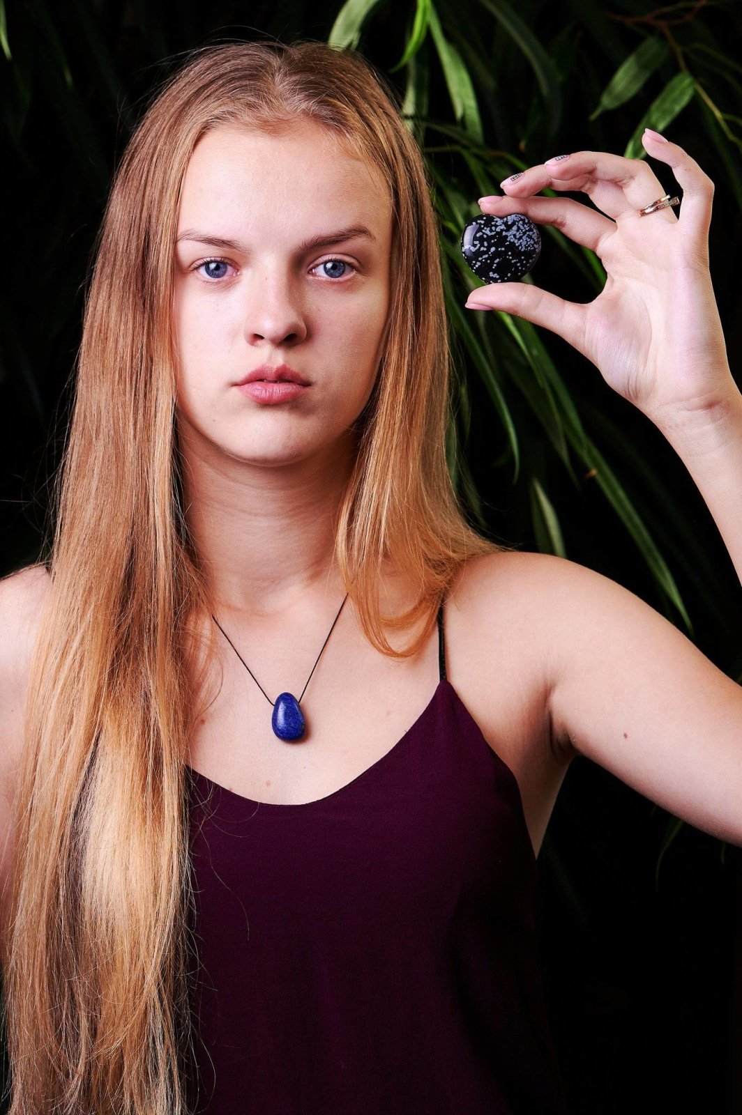 Snowflake obsidian – Heart