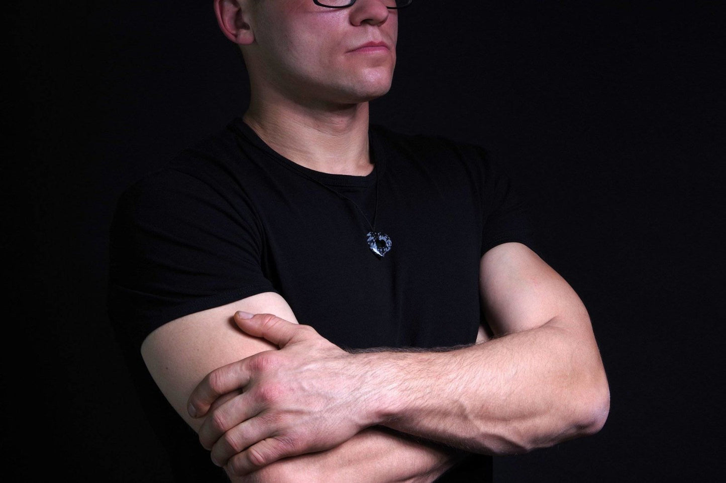 Snowflake obsidian pendant – Fashion Heart