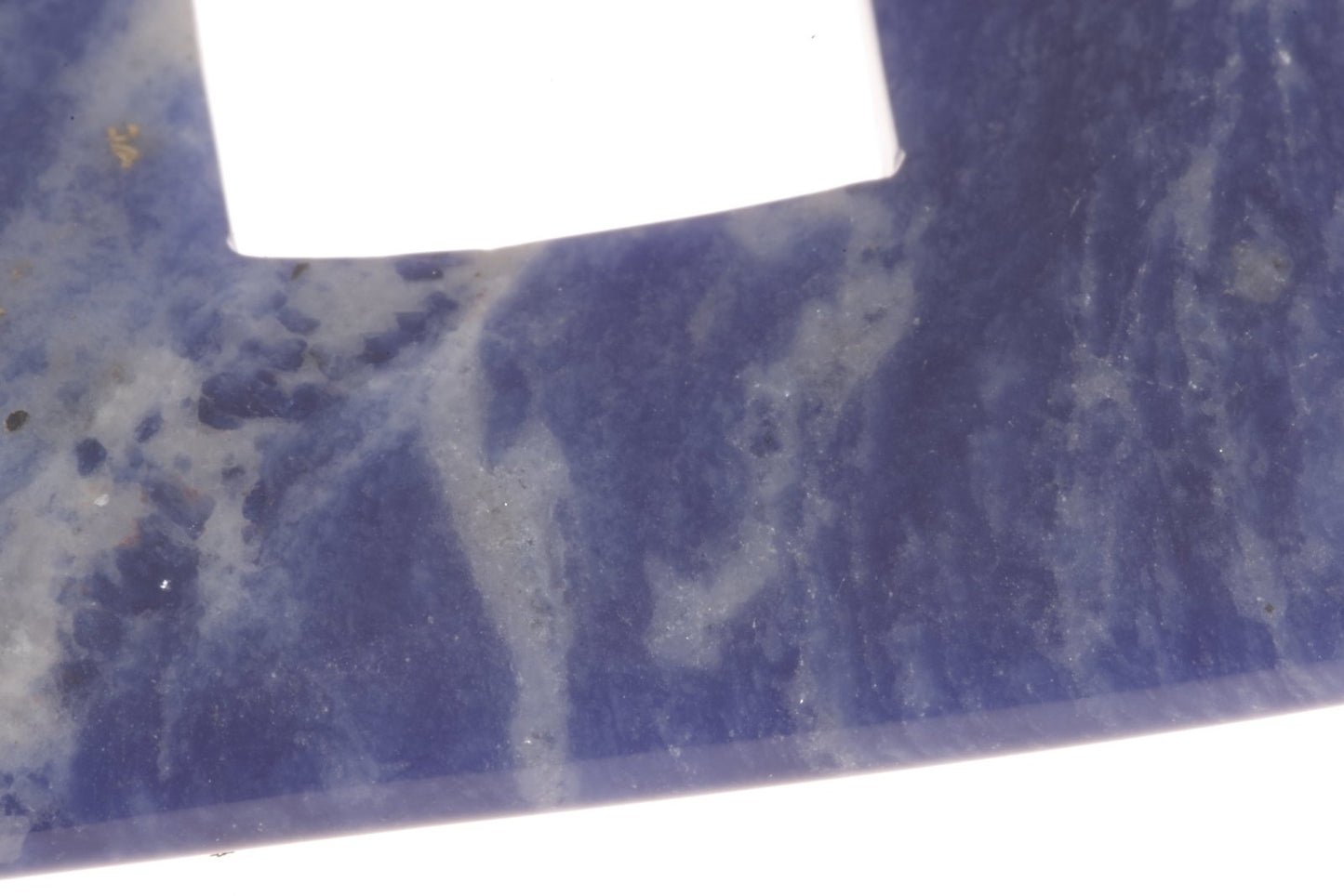 Sodalite pendant – Square Donut 28mm