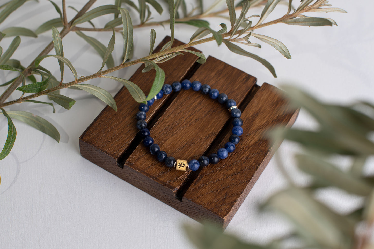 Sodalite bracelet – 925 silver - 6mm - www.Crystals.eu