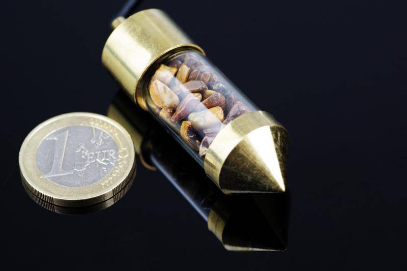 Tiger eye pendulum – Brass