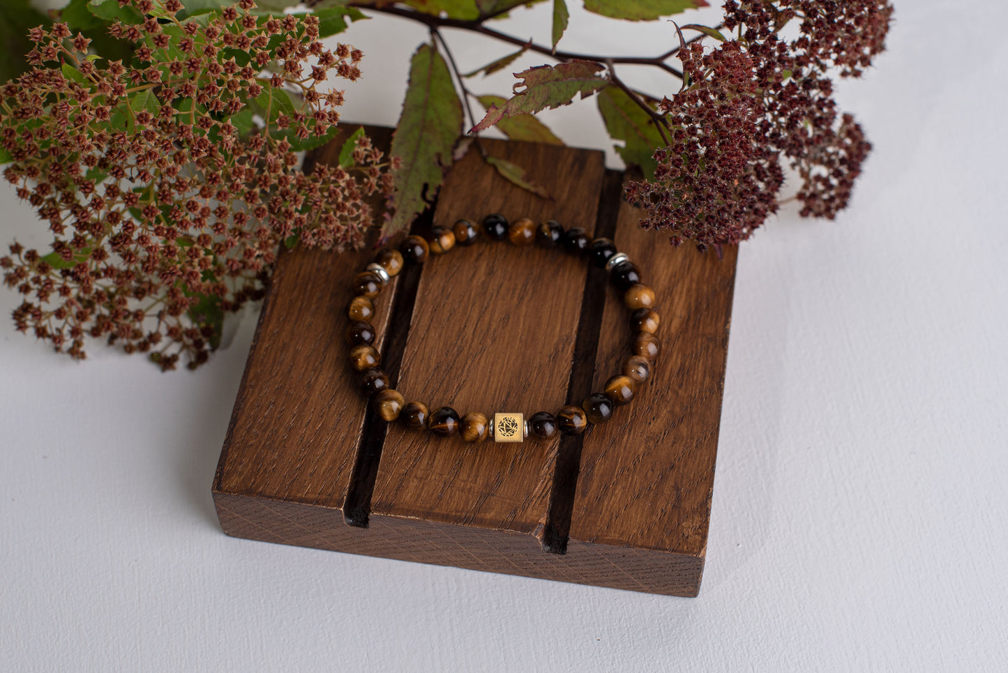 Tiger eye bracelet – 925 silver - 6mm - www.Crystals.eu