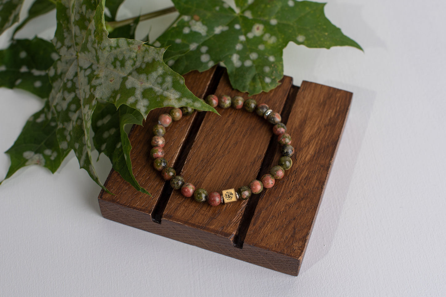 Unakite bracelet – 925 silver - 6mm - www.Crystals.eu