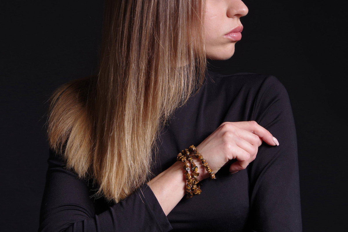 Tiger eye bracelet – Chips - www.Crystals.eu