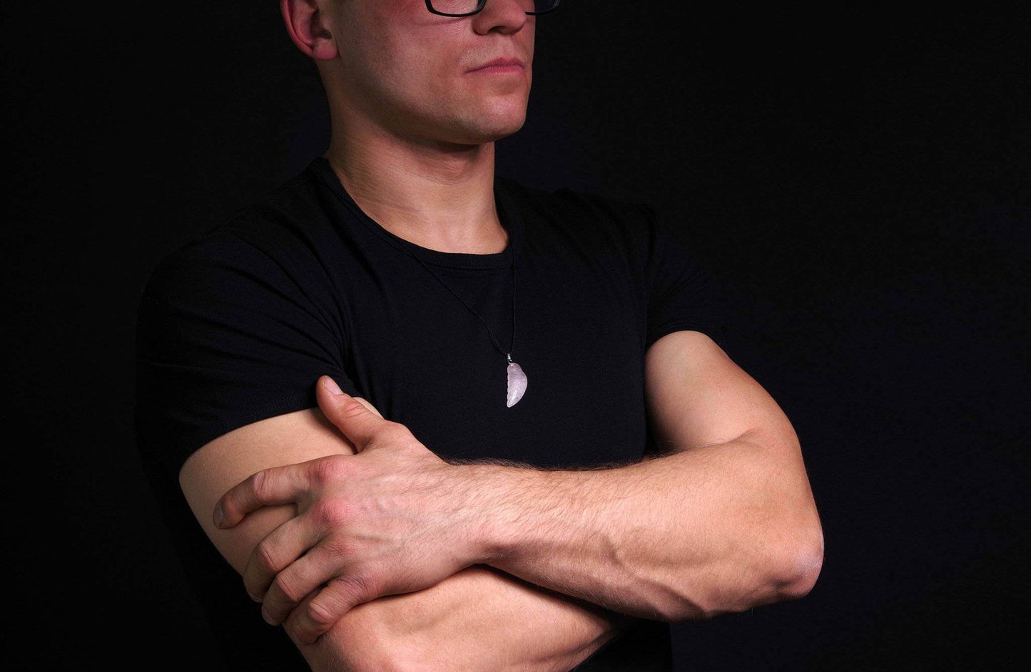 Rose quartz pendant – Wing - www.Crystals.eu