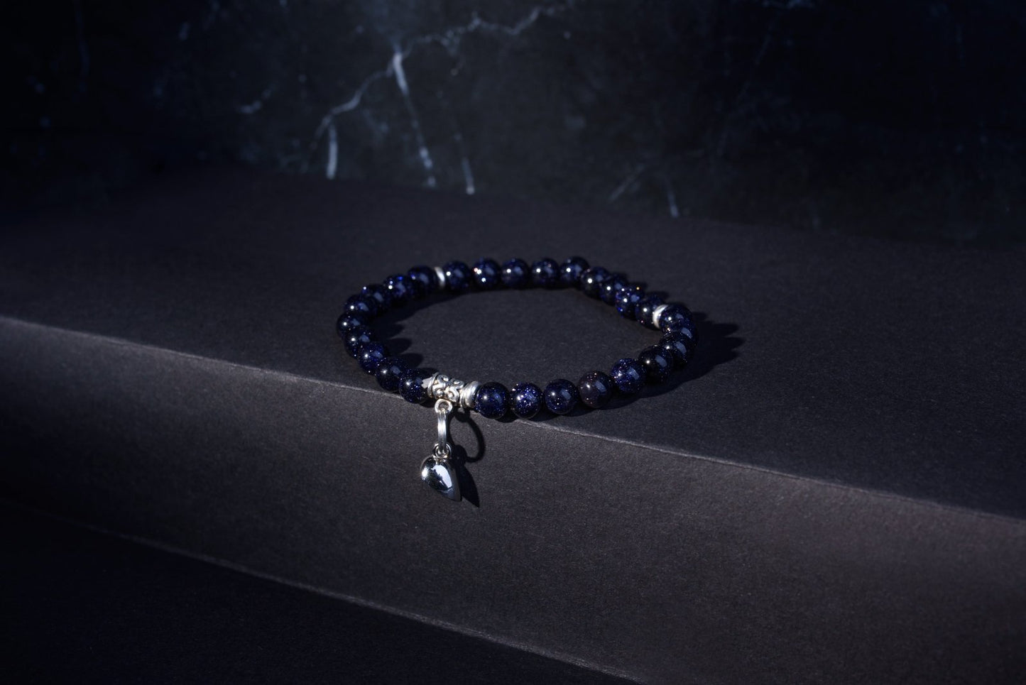 Cairo Night Night Crystal Bracelet com prata - unindo -se com o coração