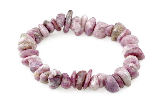 Браслет с лепидолитом - чипсы