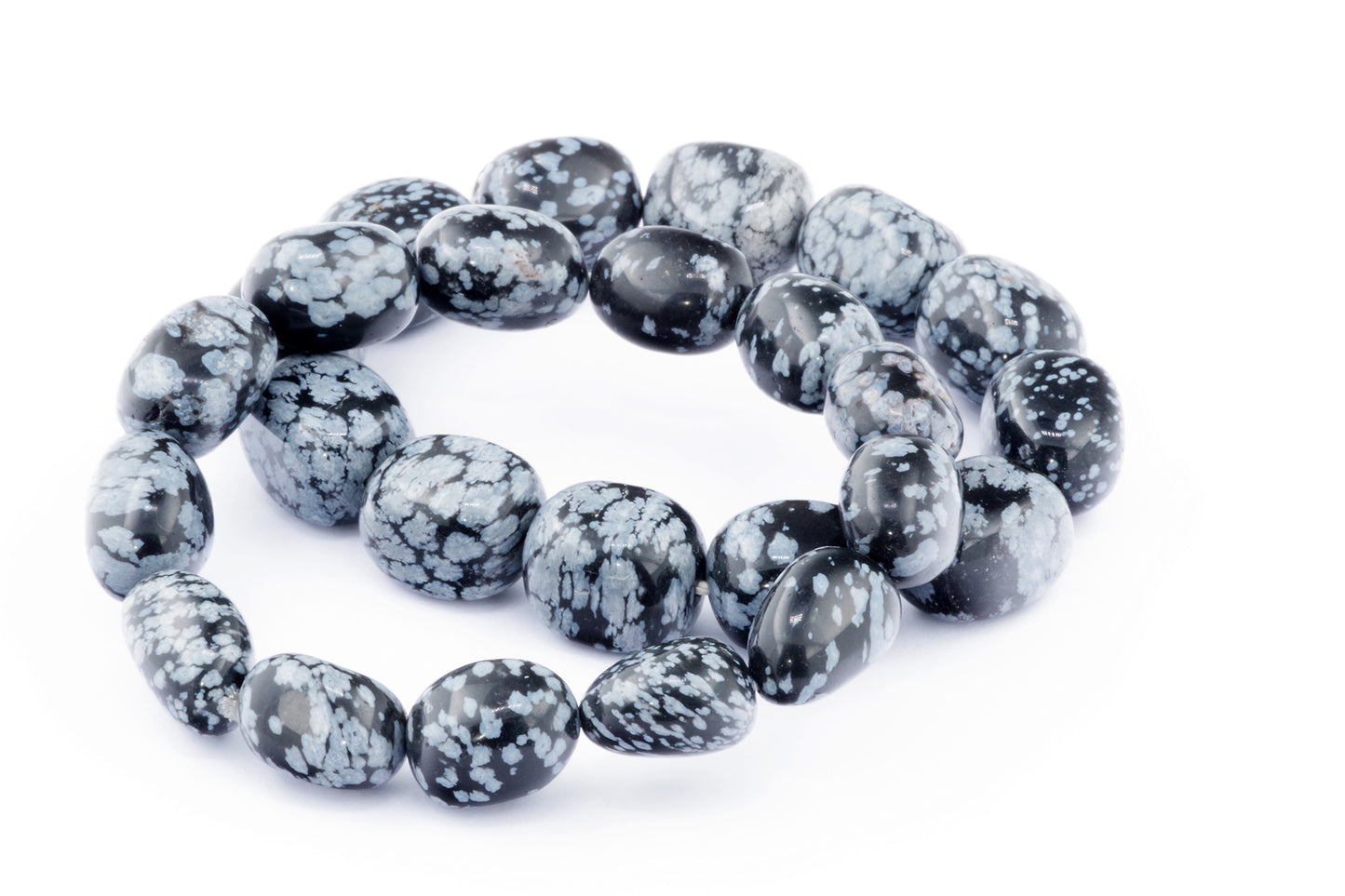 Schneeflocken-Obsidian-Armband – Edelstein