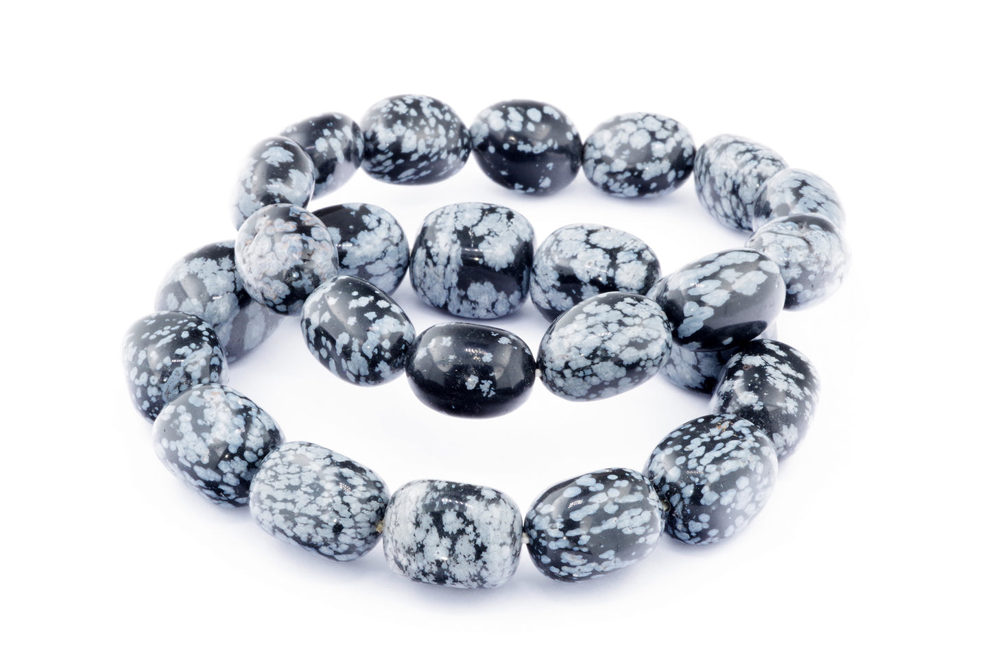 Schneeflocken-Obsidian-Armband – Edelstein