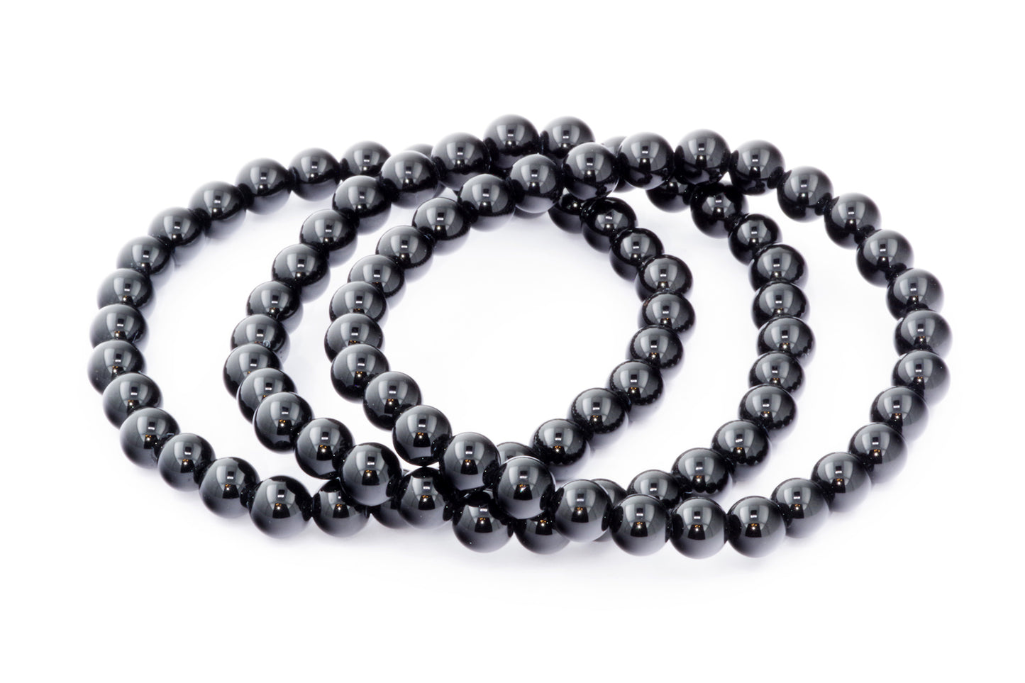 Musta onyx-rannekoru – 925 hopeaa - 6mm