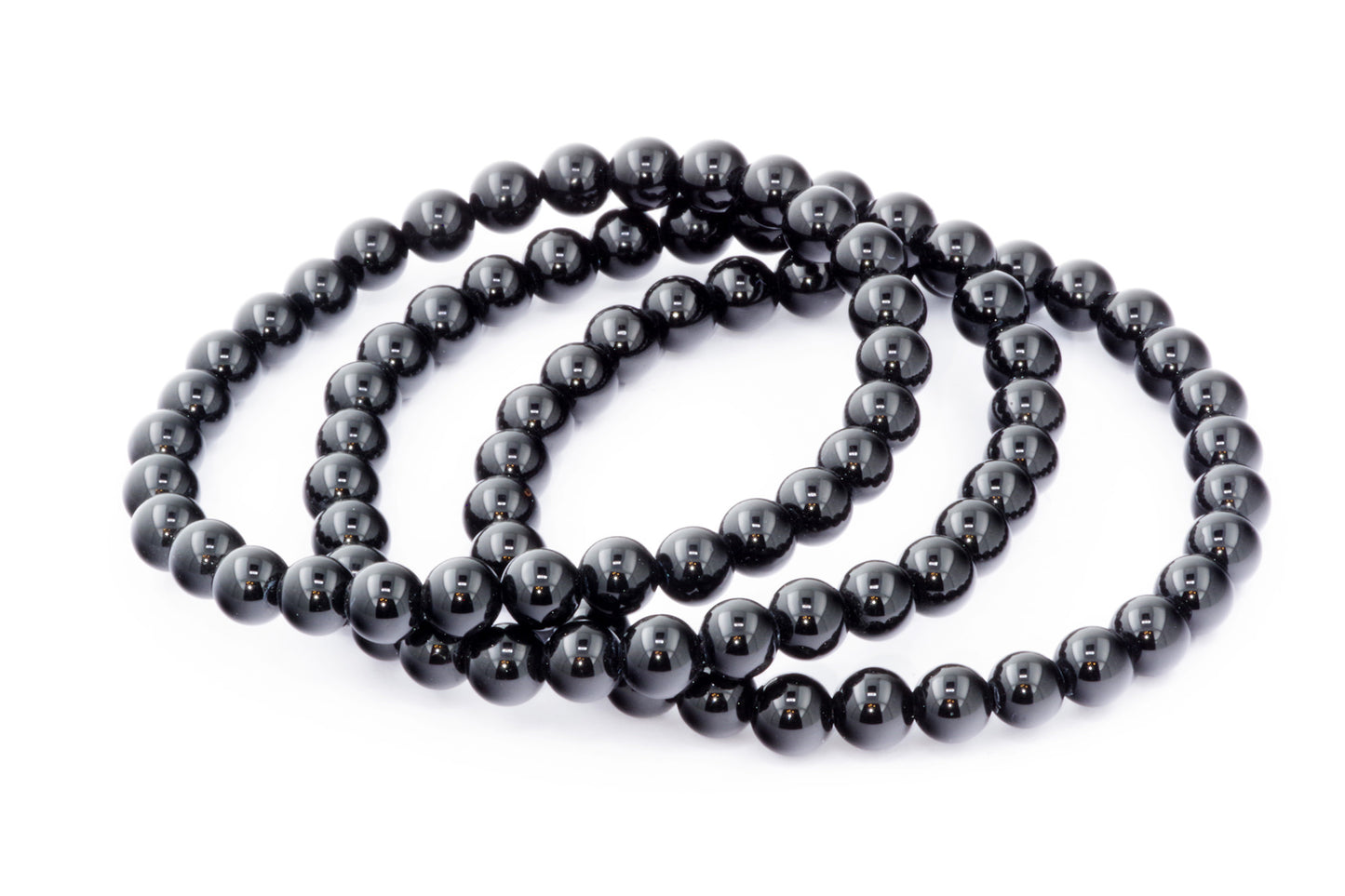 Bracelet onyx noir – Argent 925 - 6mm